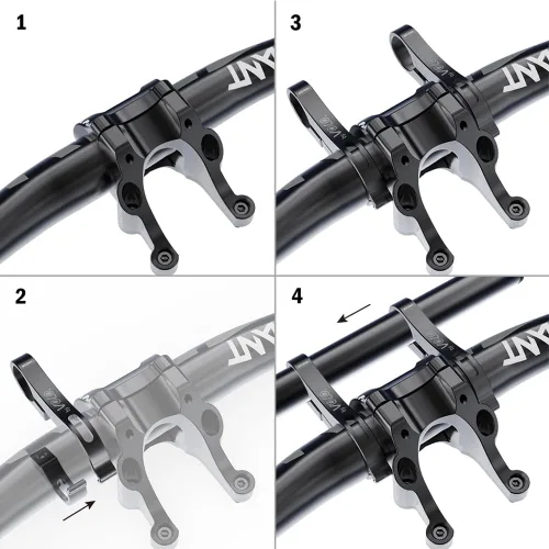 Vista 6 de Volo - Extensor de barra estable de aluminio duradero para manillar de bicicleta, soporte de montaje para bicicleta, soporte para soporte