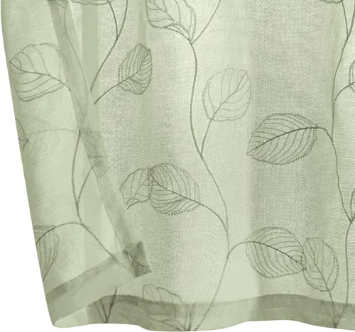 Vista 6 de Valance Cenefa de cocina con diseño bordado de hojas