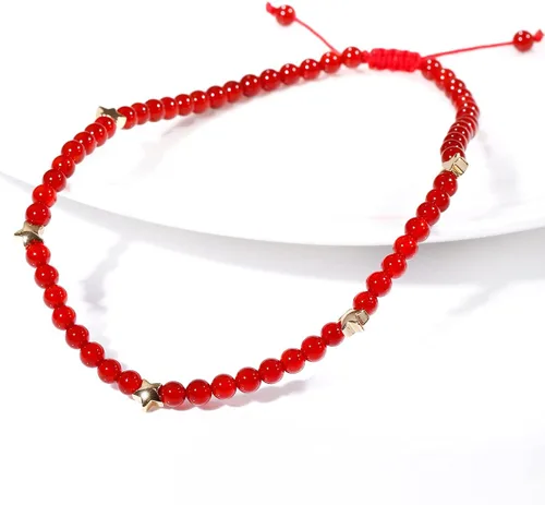 Vista 4 de Pulsera de piedras preciosas para mujer, diseño de piedra de lava, piedra arenisca azul, ágata, energía difusa, curación de cristal