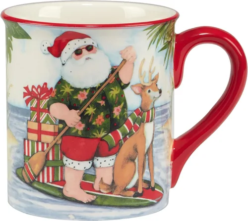 Vista 4 de Certified International Santa's Wish - Tazas de 16 onzas, juego de 4 diseños surtidos