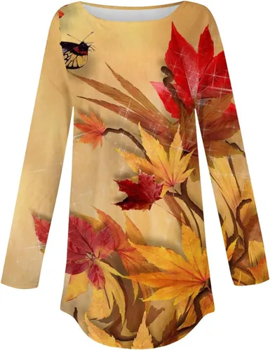 Vista 4 de Camisas gráficas para mujer, camisetas de manga larga Y2K, sudaderas con cuello redondo, camisas de otoño, blusas cómodas, suéteres