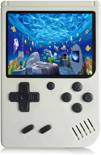 Vista 8 de Consola de juegos de mano para niños y adultos retro, 168 juegos clásicos de 8 bits, juegos de video de pantalla de 3 pulgadas con cable AV en TV.