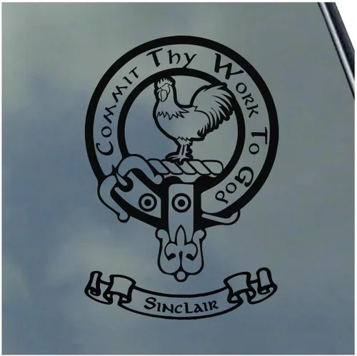 Vista 5 de Sinclair Scottish Clan - Calcomanía de vinilo con opción de bandera, diseño de tartán