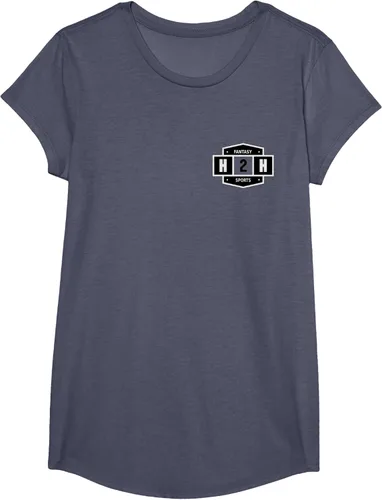 Vista 18 de H2H Fantasía Deportes bolsillo logotipo playera, Césped Azul Pastel