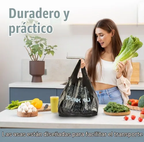 Vista 8 de ROYALNA - 200 bolsas de plástico reutilizables y desechables para restaurantes, tiendas de conveniencia, alimentos, supermercados