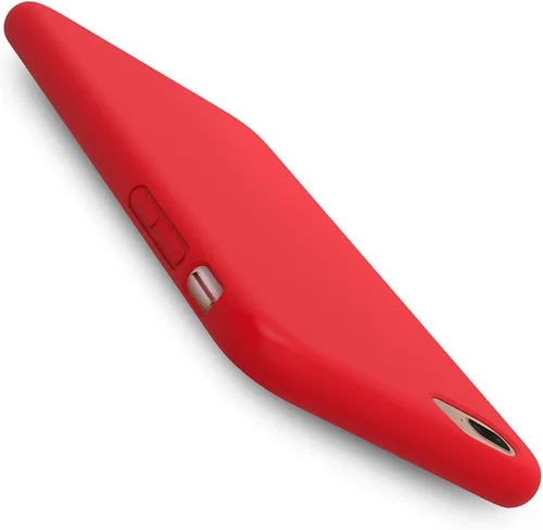 Vista 9 de Miracase Funda diseñada para iPhone SE 2022/SE 2020/7/8, funda multicolor de silicona a prueba de golpes (rojo)