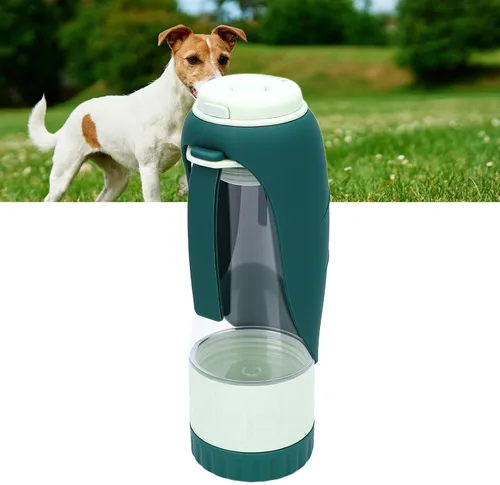 Vista 7 de Tnfeeon Puppy Essentials, Botella de agua 2 en 1 para perro y contenedor de comida para perro, gato, cachorro, caminar, senderismo, viajes