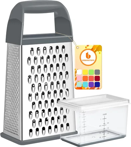 Vista 10 de Rallador de queso con caja de contenedores Rallador de acero inoxidable Negro