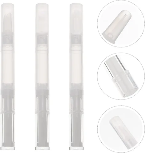 Vista 8 de 3 botellas vacías de brillo de labios de 0.1 fl oz (0.1 fl oz), recargable transparente, lápiz giratorio cosmético, aplicador de brillo de labios