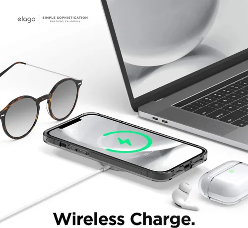 Vista 6 de elago Funda híbrida transparente compatible con iPhone 12 Pro Max de 6.7 pulgadas (negro) - Funda protectora a prueba de golpes