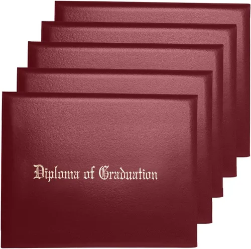 Vista 30 de Funda para diploma 8.5x11 de cuero sintético acolchada para certificados, color negro Cubierta de certificado de premio de grado de diploma