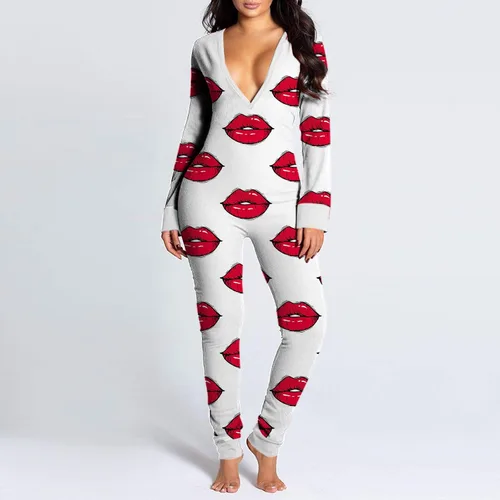 Vista 3 de Overol deportivo para mujer, con botones y solapa abotonada, para adultos, estampado de leopardo