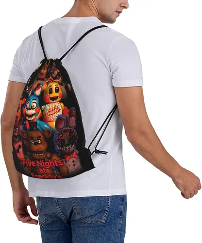 Vista 9 de Bolsa con cordón para deportes, bolsa de cuerda impermeable, adecuada para entrenamiento, viajes, senderismo, Blanco-2