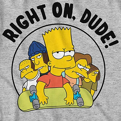 Vista 2 de The Simpsons Camiseta de patinaje para niños Bart Simpson - Krusty The Klown, Bart y Homer Simpson