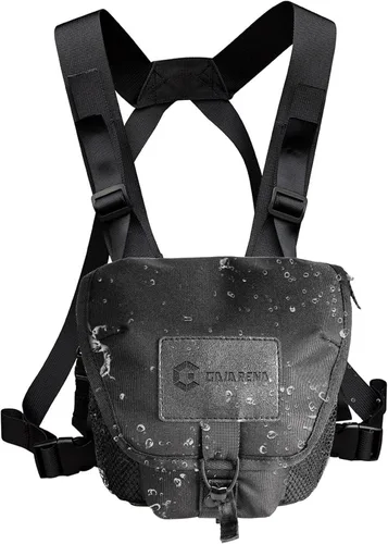 Vista 8 de GAIARENA - Arnés de binocular, impermeable, con bolsa de telémetro para binoculares de 20 x 50, arnés de pecho binocular ajustable para caza