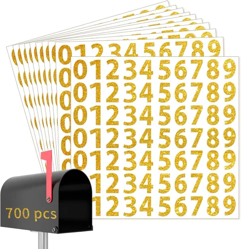 Vista 12 de STARLIBOO Calcomanías de vinilo de 1 a 100 números consecutivos, calcomanías pequeñas redondas numeradas de 0.4 pulgadas, 3000 etiquetas de vinilo