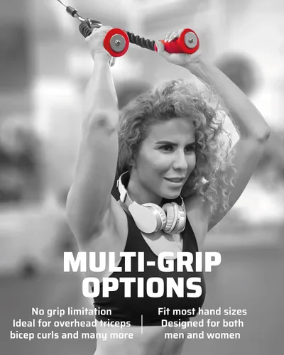 Vista 8 de THEFITGUY Paquete de sujeción de cable de cuerda ergonómica para tríceps y cinturón de inmersión definitivo