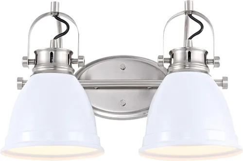 Vista 16 de JONATHAN Y Lámpara LED de tocador de 7 pulgadas, color verde menta/níquel, aplique de pared ajustable para espejo de baño, luz de cocina bohemia