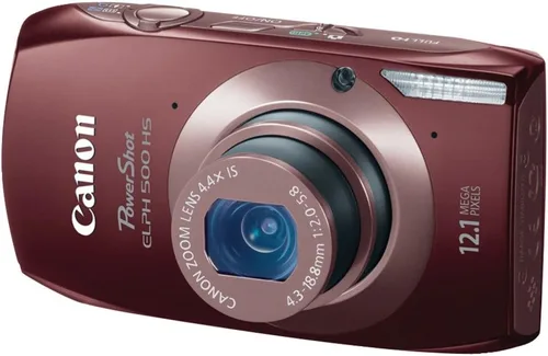 Vista 3 de Canon PowerShot ELPH 500 HS 12.1 MP CMOS Cámara digital con video Full HD y lente ultra gran angular (rosa)