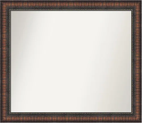 Vista 11 de Amanti Art Espejo de baño marrón para sobre el fregadero, 24 x 24 pulgadas, espejo de tocador cuadrado marrón Caleb, marco de madera rústica