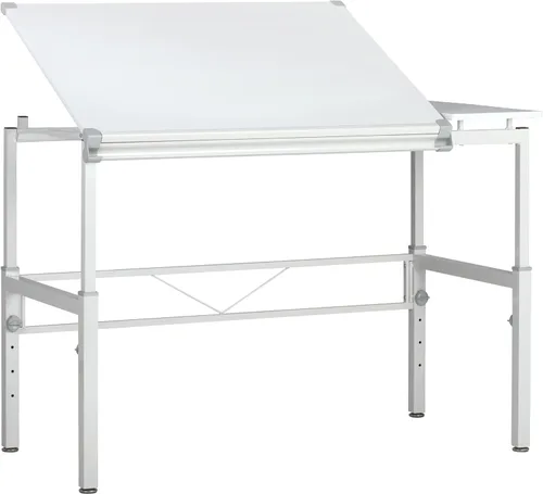 Vista 8 de Studio Designs Graphix II Pro Line - Mesa de dibujo ajustable en altura ajustable, con parte superior inclinable de 39.5 x 30 pulgadas, color blanco