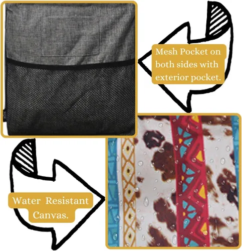 Vista 40 de NGIL Bolsa de comestibles reutilizable extra grande plegable de gran tamaño para comestibles, almacenamiento, picnic, playa, Estampado