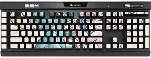 Vista 8 de Skinit Calcomanía de otra piel compatible con el teclado mecánico para juegos K95 RGB Platinum – Diseño de patrón de expresión facial con licencia