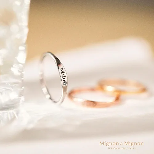 Vista 4 de Custom Name Ring Mother's Day Gift Mom Ring Personalized Stacking Ring Dainty Engraved Matching Ring Friend Bridesmaids Gifts Promise Ring Boyfriend