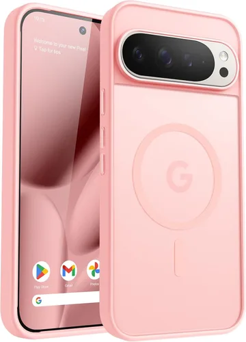 Vista 78 de Funda para teléfono Google Pixel 9 Pro XL, Compatible con Magnético, Protección contra Caídas de Grado Militar Translúcida Mate Resistente a Golpes