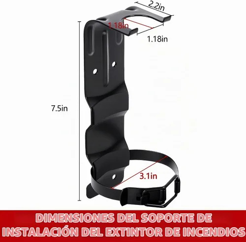 Vista 2 de 2Pcs Fire Extinguisher Brackets, 2.5lb Fire Extinguisher Wall Mount Bracket
