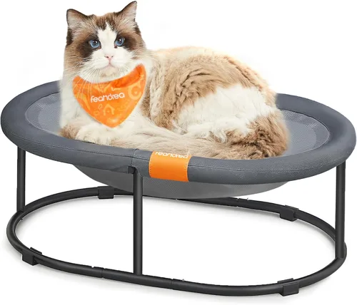 Vista 10 de Feandrea Cama para Mascotas, Hamaca para Gatos, Cama Elevada para Gatos para Múltiples Gatos, con Malla Lavable Removible, para Mascotas de hasta 20