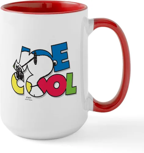 Vista 154 de CafePress SNOOPY Joe Cool - Taza de café de cerámica (15.0 fl oz)