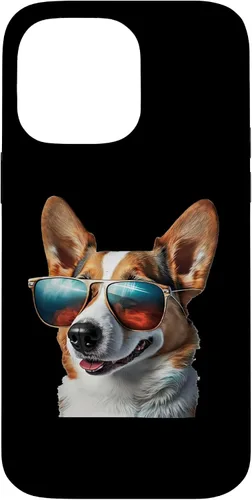 Vista 21 de iPhone 16 Pembroke Welsh Corgi with Sunglasses Case