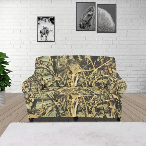 Vista 115 de ZOUTAIRONG Fundas elásticas para sofá con estampado de ramas de camuflaje 3D para sofá, funda para muebles de un solo cojín, decoración del hogar u