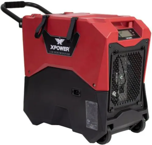 Vista 8 de XPOWER Deshumidificador LGR comercial XD-85LH para sótanos y espacios de arrastre - Azul