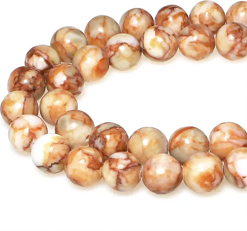 Vista 11 de Cuentas naturales de jade africano rojo redondo para hacer joyería, cuentas sueltas para pulseras y collares (4 mm)