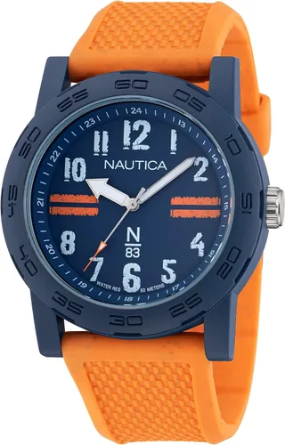 Vista 2 de Nautica N83 NAPATS306 Ayia Triada Correa de fibra sintética de trigo azul y correa de fibra sintética de trigo naranja para hombre, AzulAzulAzul