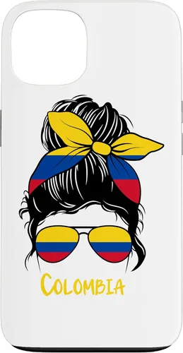 Vista 7 de Colombian Girl Bandana Glasses Flag Colors Latina Pride Case for iPhone 17