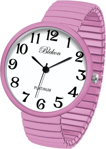 Vista 21 de Collections Nuevo Reloj de Moda con Correa Elástica de Tamaño Super Grande, Movimiento Japonés PC21J Aguamarina