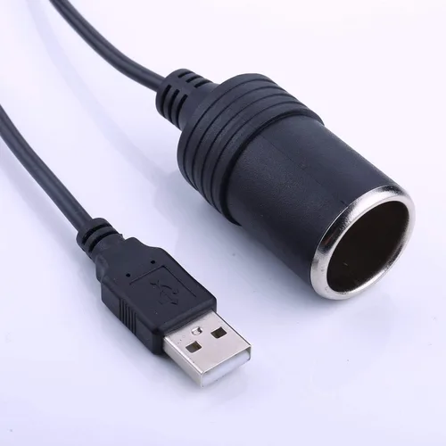 Vista 3 de Adaptador USB para encendedor de cigarrillos – iGreely USB A macho a 12 V para encendedor de cigarrillos de coche, convertidor de cable hembra de 1