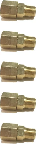 Vista 5 de Adaptador giratorio macho de latón 1/8" NPT combustible/aire/agua/aceite/gas WOG (cantidad 10)
