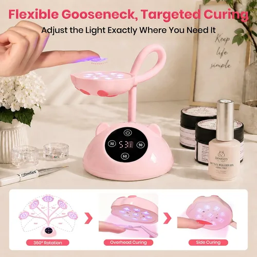 Vista 5 de Beetles - Lámpara de uñas con cuello de cisne (36 mW/cm², inalámbrica, UV, 36 mW/cm²)