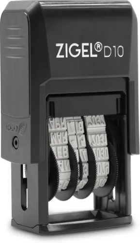 Vista 7 de ZIGEL D10 Office Date Stamp - Sello de fecha autoentintado - Negro