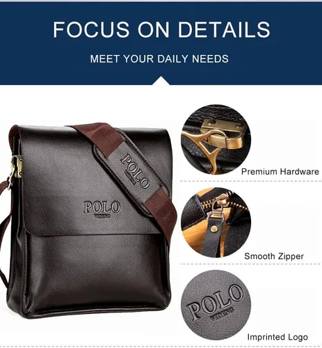 Vista 7 de Nepena Bolso bandolera pequeño para hombres y mujeres, bolso cruzado de hombro para hombre, bolso cruzado lateral para viajes y trabajo