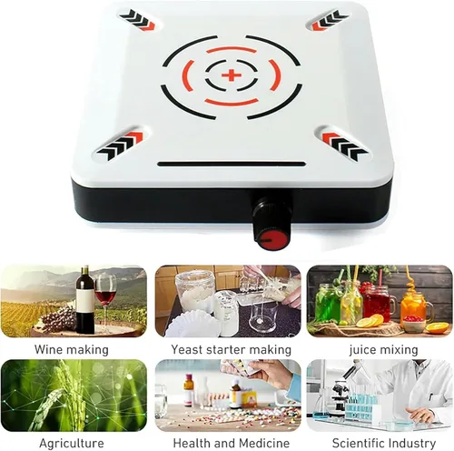 Vista 5 de Portable Magnetic Mixer, Magnetic Stirring with 3.4 in Work Plate, 0-2800 RPM Adjustable and 1L Max Stirring Capacity, Low Noise Brushless Motor