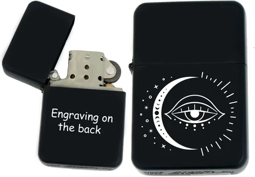 Vista 23 de Groomsman - Encendedor personalizado a prueba de viento negro mate, grabado láser gratuito para él, marido, padre, padrinos de boda, novio, papá