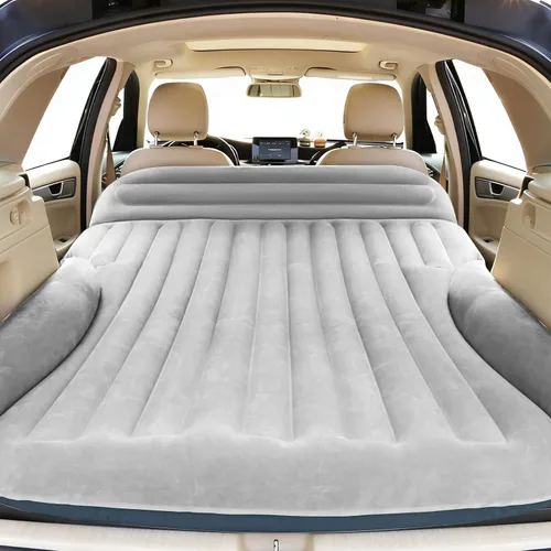 Vista 10 de Ciremiv Colchón de aire SUV, cama de coche flocada de doble cara con bomba Café oscuro
