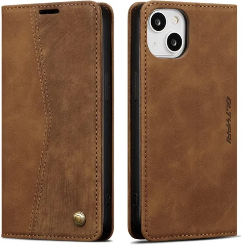 Vista 14 de QLTYPRI Para iPhone Air Case Wallet Con Tarjetero, Vintage PU Cuero Kickstand Cierre Magnético A Prueba De Golpes Folio Libro Funda Para IPhone 17