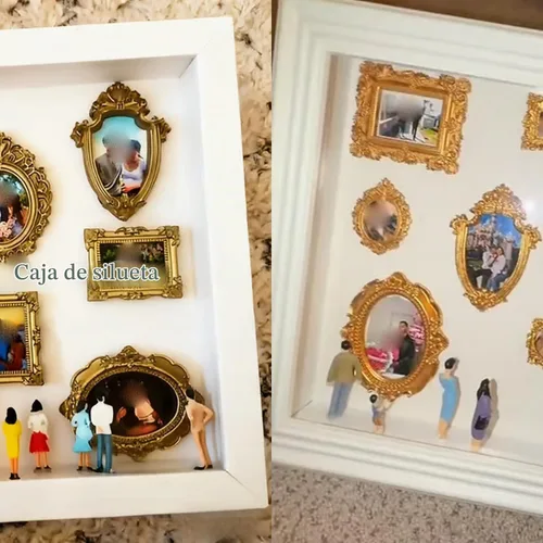 Vista 3 de Regalo de cumpleaños de San Valentín DIY Mini caja de sombra de museo Negro
