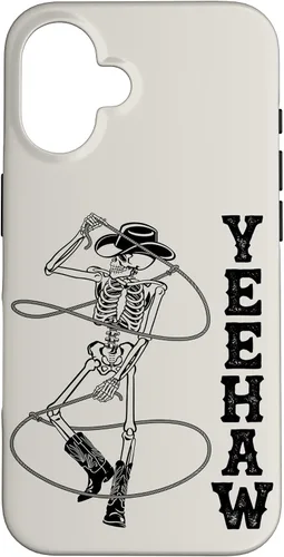 Vista 32 de Western Cowboy Skeleton Yeehaw Rodeo Southern Country Music Case for iPhone 17